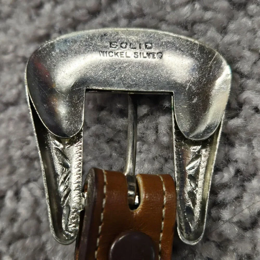 Justin Tan Stitch Western Leather Belt 28